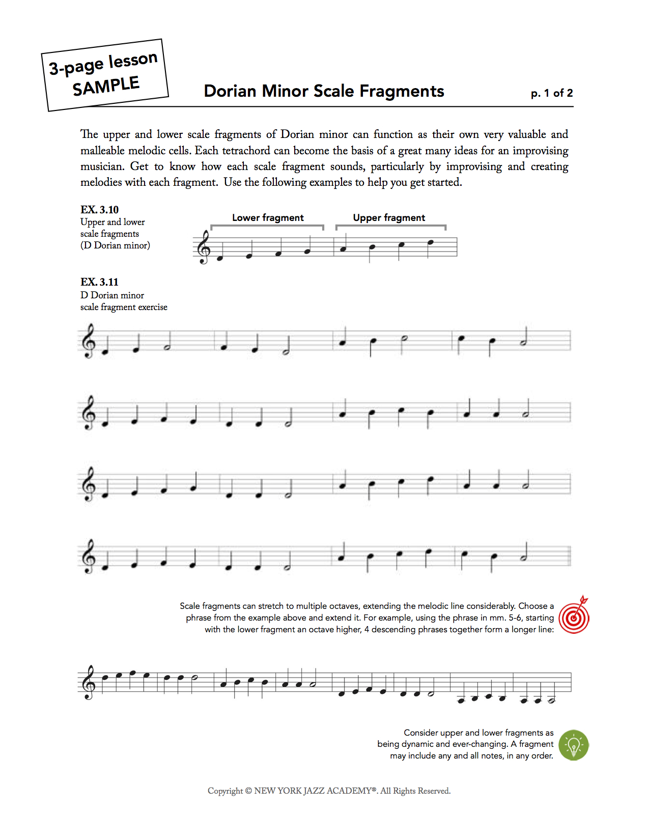 NYJA Online Jazz Improv Primer Lesson Sample 1